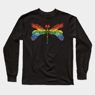 Rainbow Dragonfly Long Sleeve T-Shirt